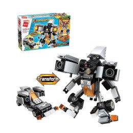 Конструктор Qman - Трансформер. Робот + машинка (136 деталей)